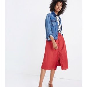 Madewell | Palisade Button Front Midi Skirt